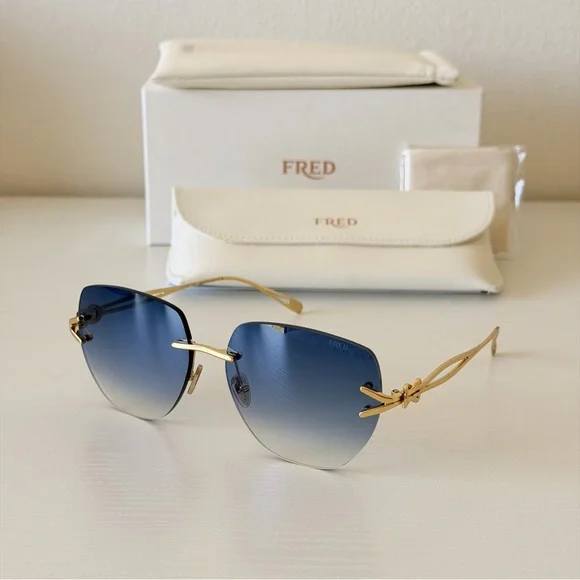 New! Fred Blue Gradient Sunglasses, FG40058U 30W, Authentic - Picture 14 of 14